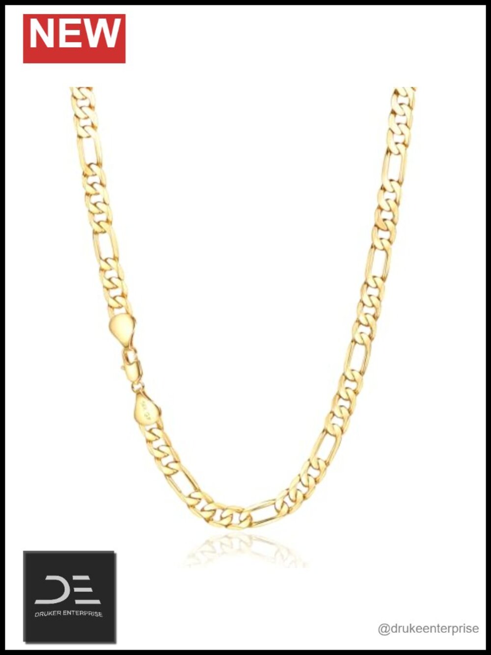 14k Gold Figaro Chain Necklace for Men & Women
